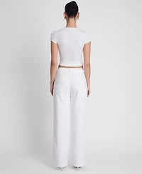 Leau Women's Classic Column Straight Trousers