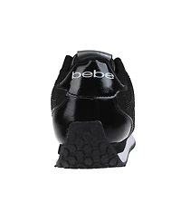 bebe Women's Sneaker with Rhinestone Mesh Upper