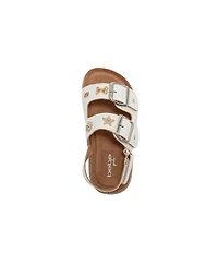 Bebe Girls Footbed Sandals - Comfortable Design with Double Buckle and Charms