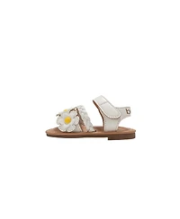 Bebe Big Girls Girl's Fashion Sandals – Dressy Shoes with Braided Detail and Flower Applique