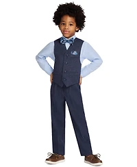 Nautica Toddler and Little Boys Striated Twill Vest Set
