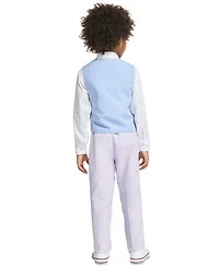 Nautica Boys' 2-7 Check Long-Sleeve Shirt, Vest, Necktie, Pocket Square & Pants, 5-Piece Set