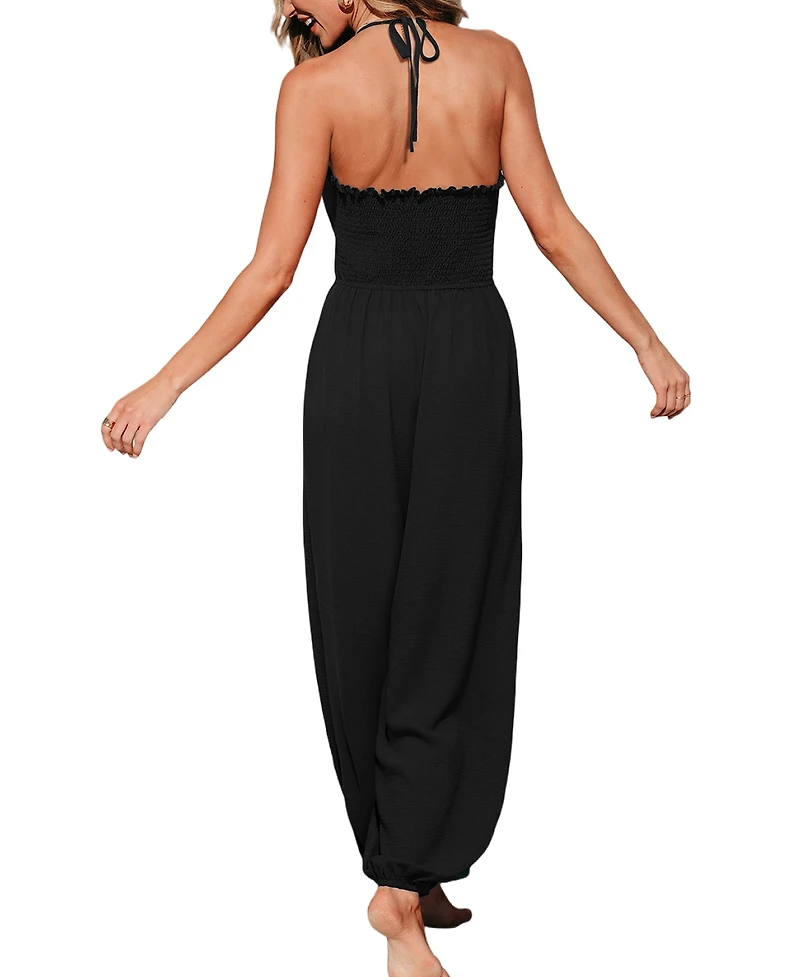 Cupshe Women's V-Neck Zipper Closure Unlined Jumpsuit