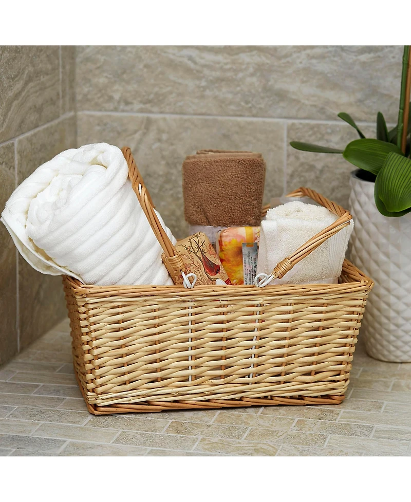 Household Essentials Woven Market Basket, Handwoven Willow Weave