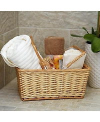 Household Essentials Woven Market Basket, Handwoven Willow Weave
