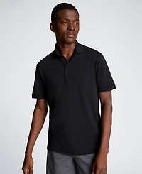Kenneth Cole Men's Solid Button Placket Polo Shirt