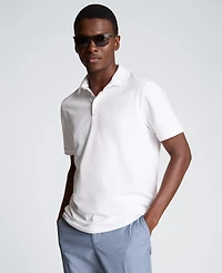 Kenneth Cole Men's Solid Button Placket Polo Shirt