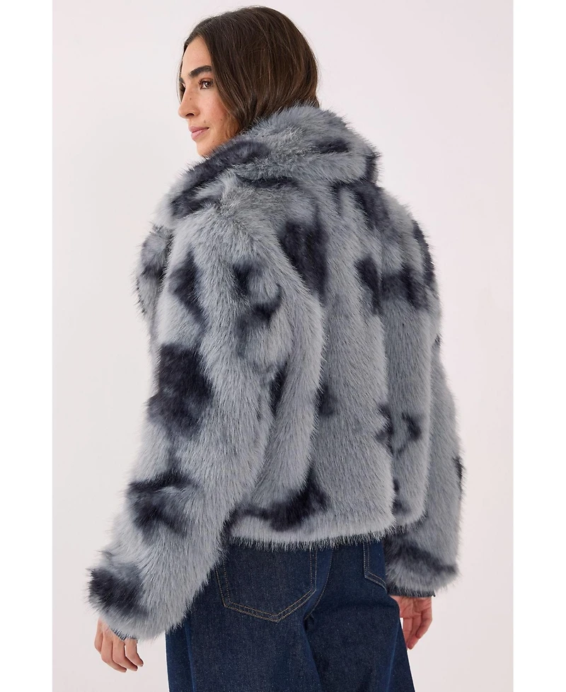 Nasty Gal Women's Cow Fur Collar Jacket