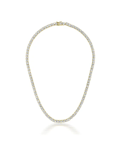 Sterling Silver Cubic Zirconia 3MM Tennis Necklace