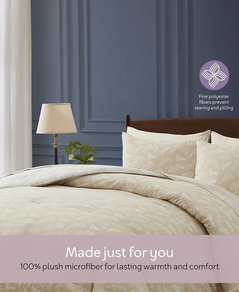 Nestl Luxury Soft Botanical Design 7-Pc. Comforter Set