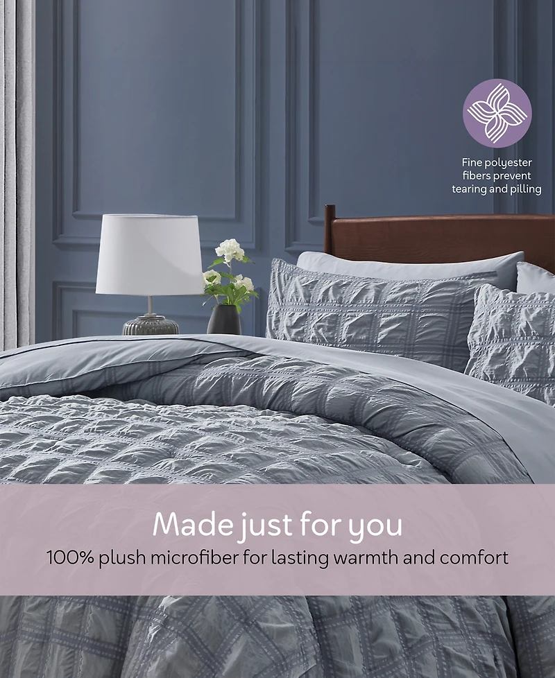 Nestl Luxury Soft Seersucker Design 7-Pc. Comforter Set