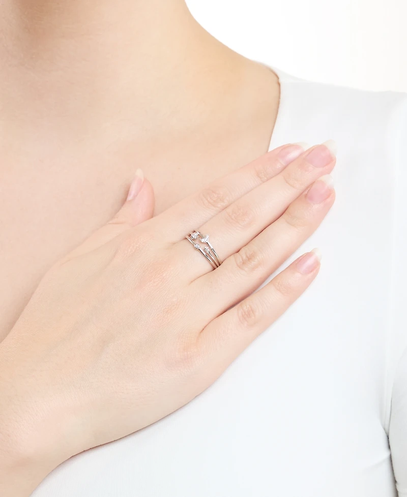 Macy's 3-Pc. Cubic Zirconia Moon and Stars Ring Set