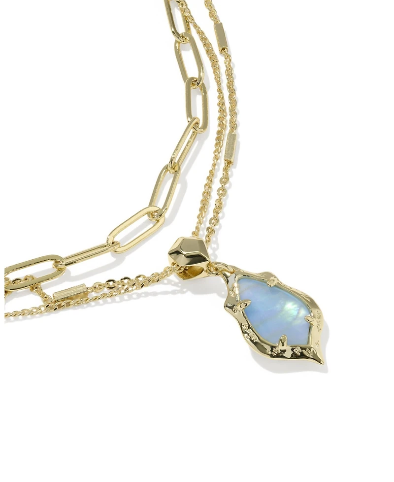 Kendra Scott Adriana Scallop Frame Multi Strand 14k Gold Over Brass Necklace