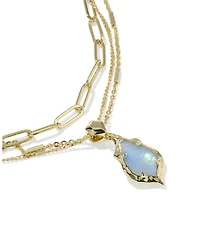 Kendra Scott Adriana Scallop Frame Multi Strand 14k Gold Over Brass Necklace