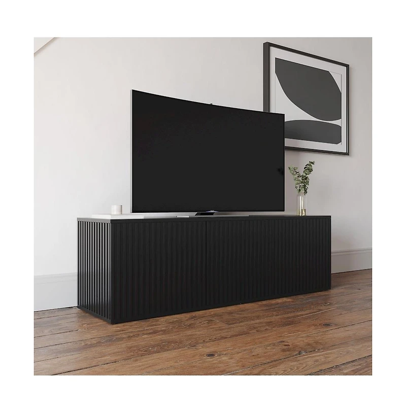 Nexera Trelisse 60 inch Tv Stand with 3 doors
