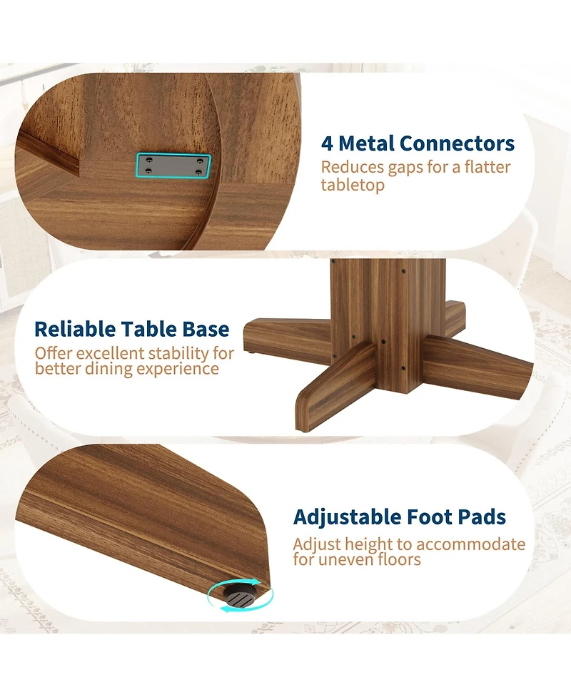 gaomon Round Dining Table for 4-6 People