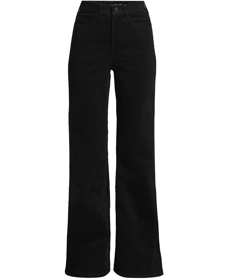 Lands' End Women's Corduroy High Rise Classic Flare Pants