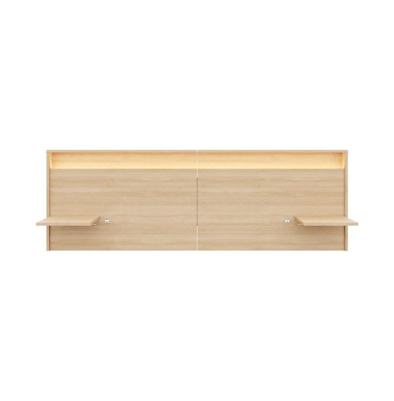 Nexera Extended Headboard with Integrated Shelves