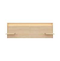 Nexera Extended Headboard with Integrated Shelves