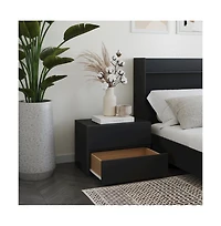 Nexera Nightstand With 1-Drawer And Folding Door