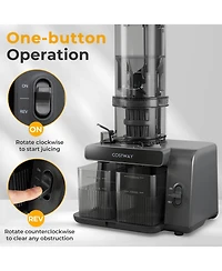 Costway Cold Press Juicer Machine Professional Slow Masticating Juicer with Reverse Button