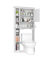 Over the Toilet Storage Cabinet Bathroom Storage Organizer with Toilet Paper Holder