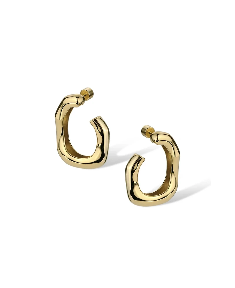 Retro Chic Root Hoop Earrings