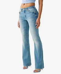 True Religion Women's Tattoo Becca Bootcut Big T Flap Jeans