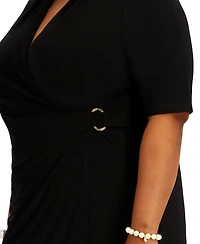 Kasper Women's V-Neck Midi Dress