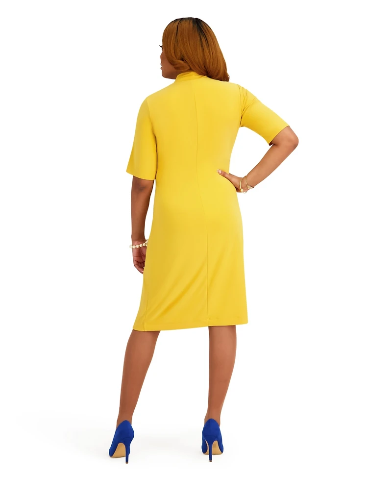 Kasper Women's V-Neck Midi Dress