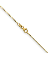 Solid 18k Yellow Gold Italian 1.2mm Thin Curb Chain Necklace - 16