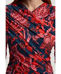 Karen Millen Women's Paisley Jersey Crepe Twist Maxi Dress