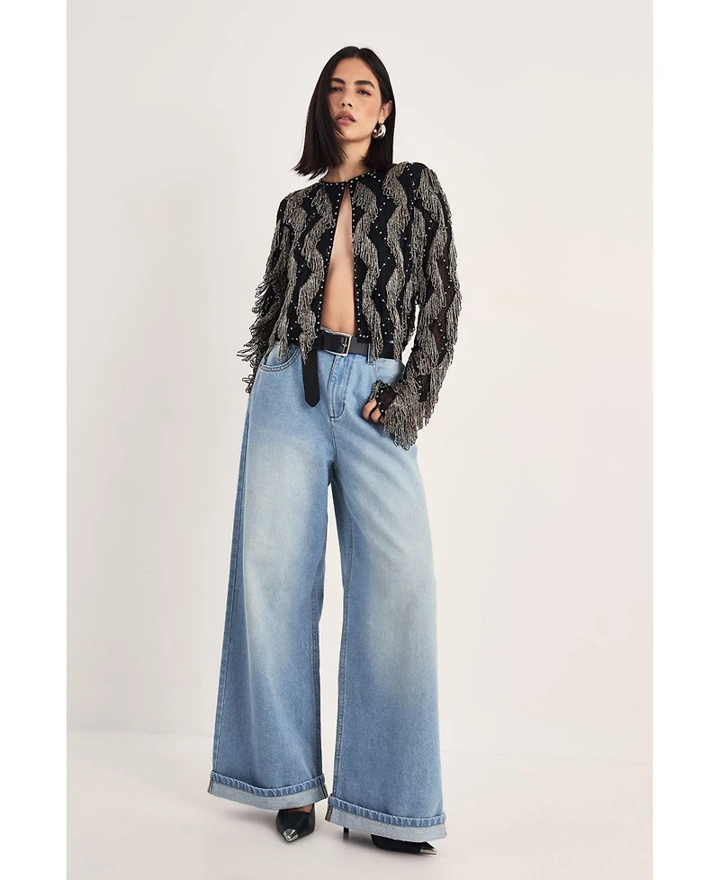 Nasty Gal Women's Loop Tassel Embellished Jacket