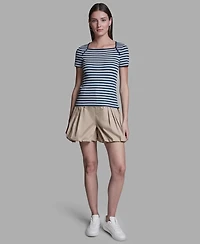 Bcbg Women's Short-Sleeve Stripe T-Shirt