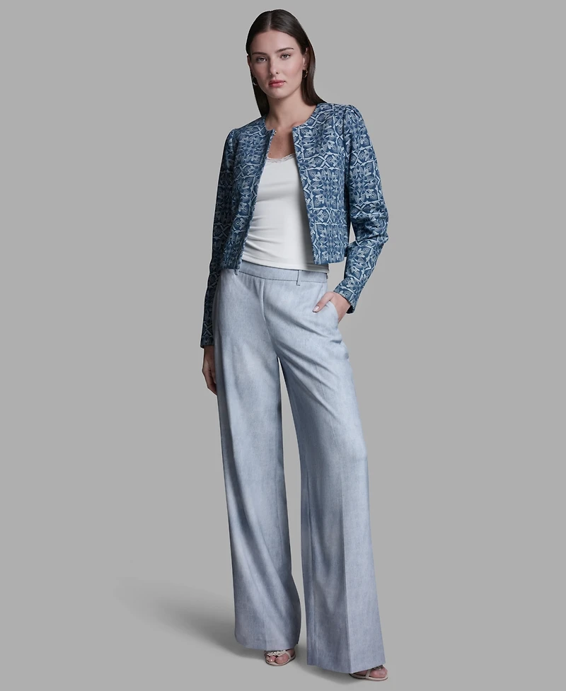 Bcbg Women's Boxy Square Print Jacket