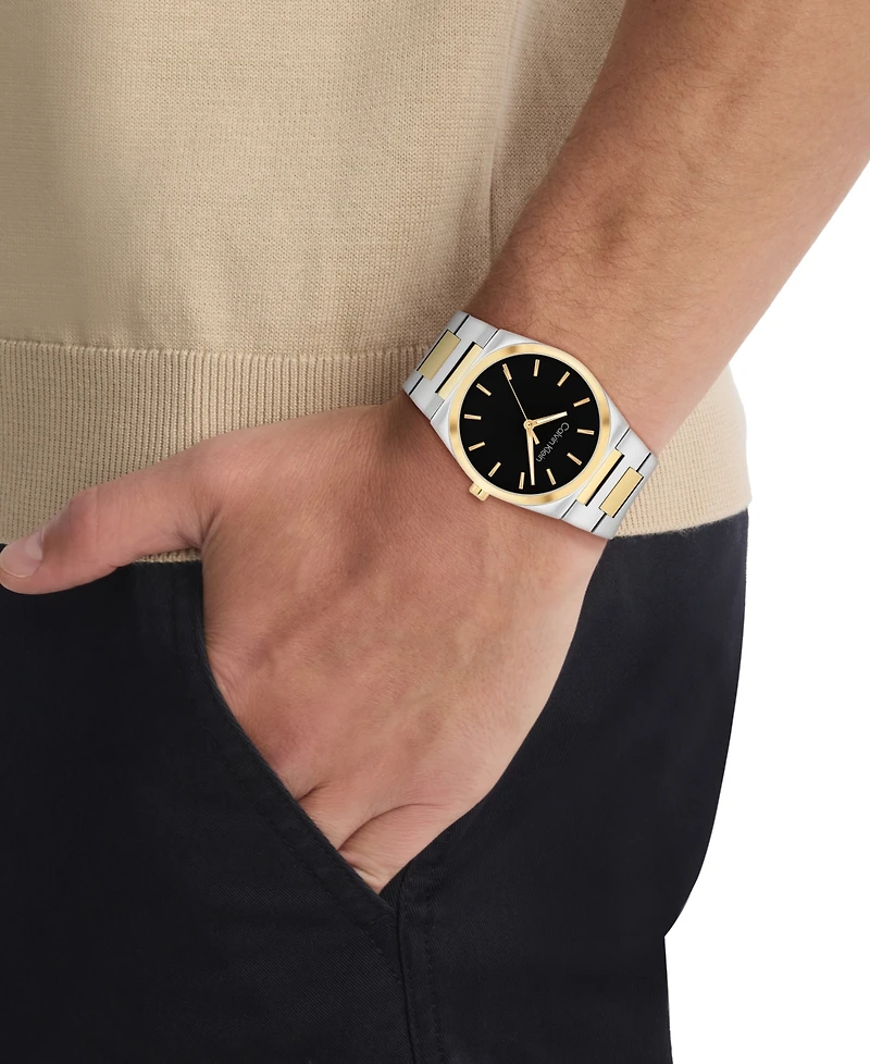 Calvin Klein Men's Ck Empower Two Tone Stainless Steel Bracelet Watch, 40mm