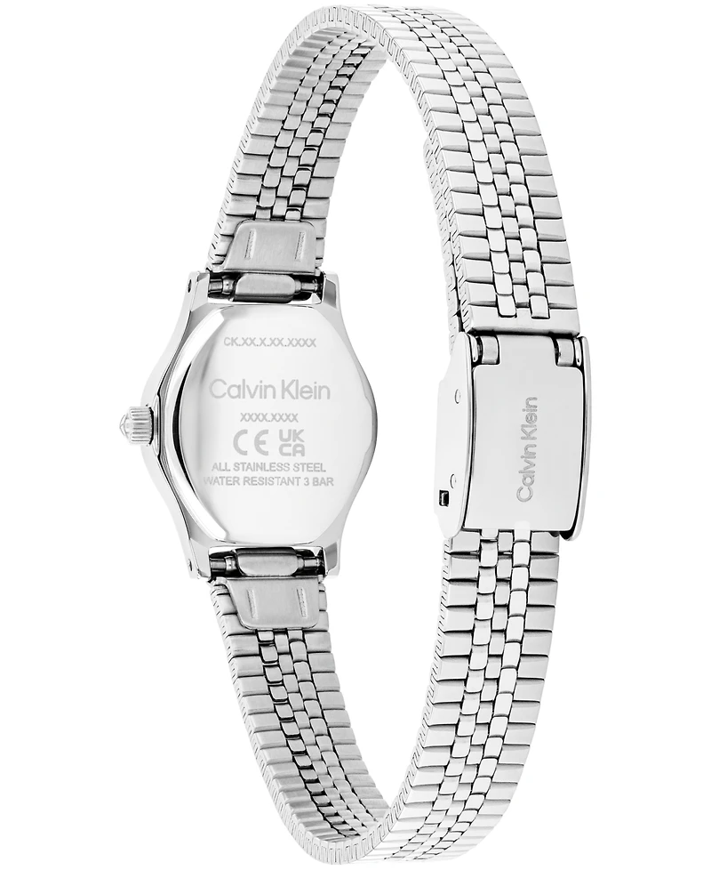 Calvin Klein Women's Ck Contemporary Silver Tone Stainless Steel Bracelet Watch, 18mm