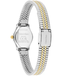 Calvin Klein Women's Ck Contemporary Two Tone Stainless Steel Bracelet Watch, 18mm
