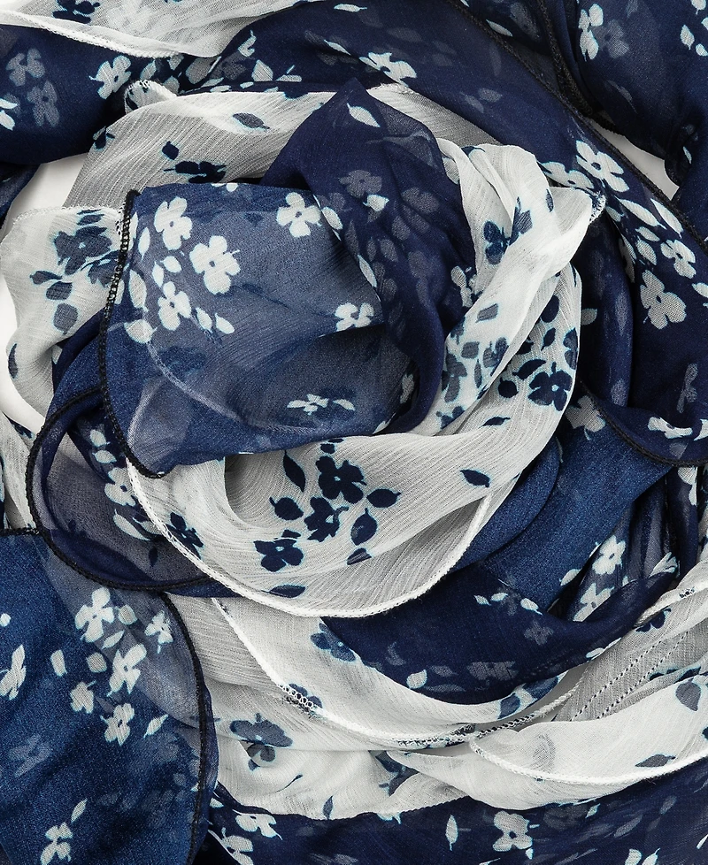 Lauren Ralph Lauren Floral Double Ruffle Scraf