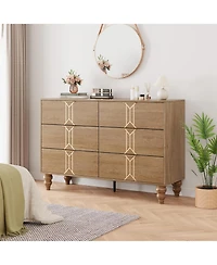 gaomon 6 Drawers Dresser for Bedroom, Modern Wooden Dresser with Deep Drawers
