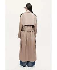 Nocturne Women's Oversized Double-Breasted Trench Coat