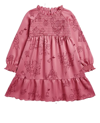 Kate Mack Girls' 2T-6X Printed Long-Sleeve Dress