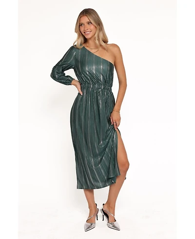 Petal and Pup Women's Pontee One Shoulder Pleated Midi Dress