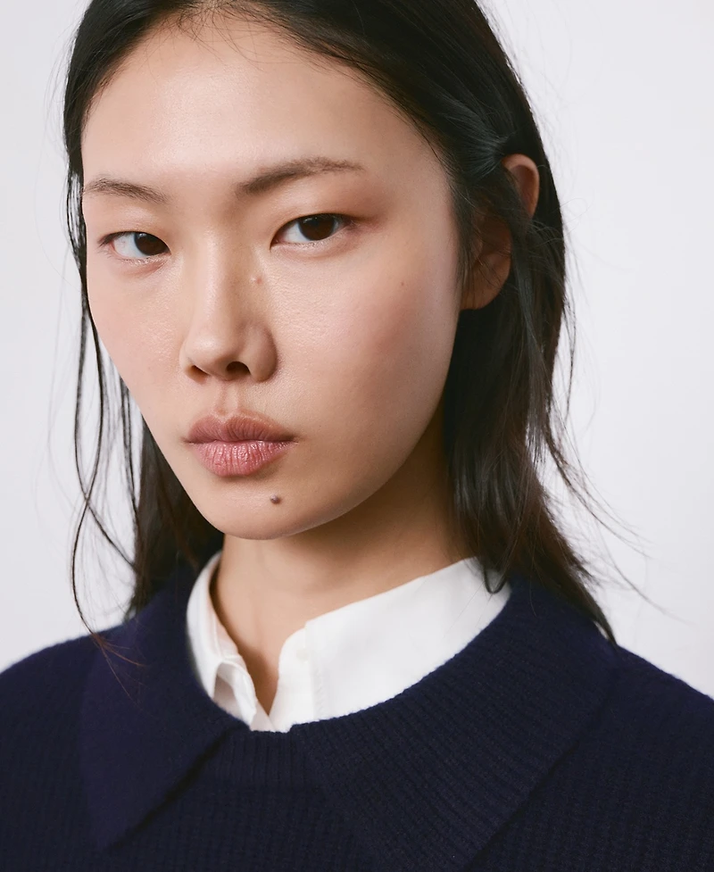 Mango Women's Knitted Polo-Neck Sweater