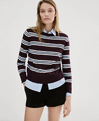 Mango Women's Fine Knit Striped Sweater