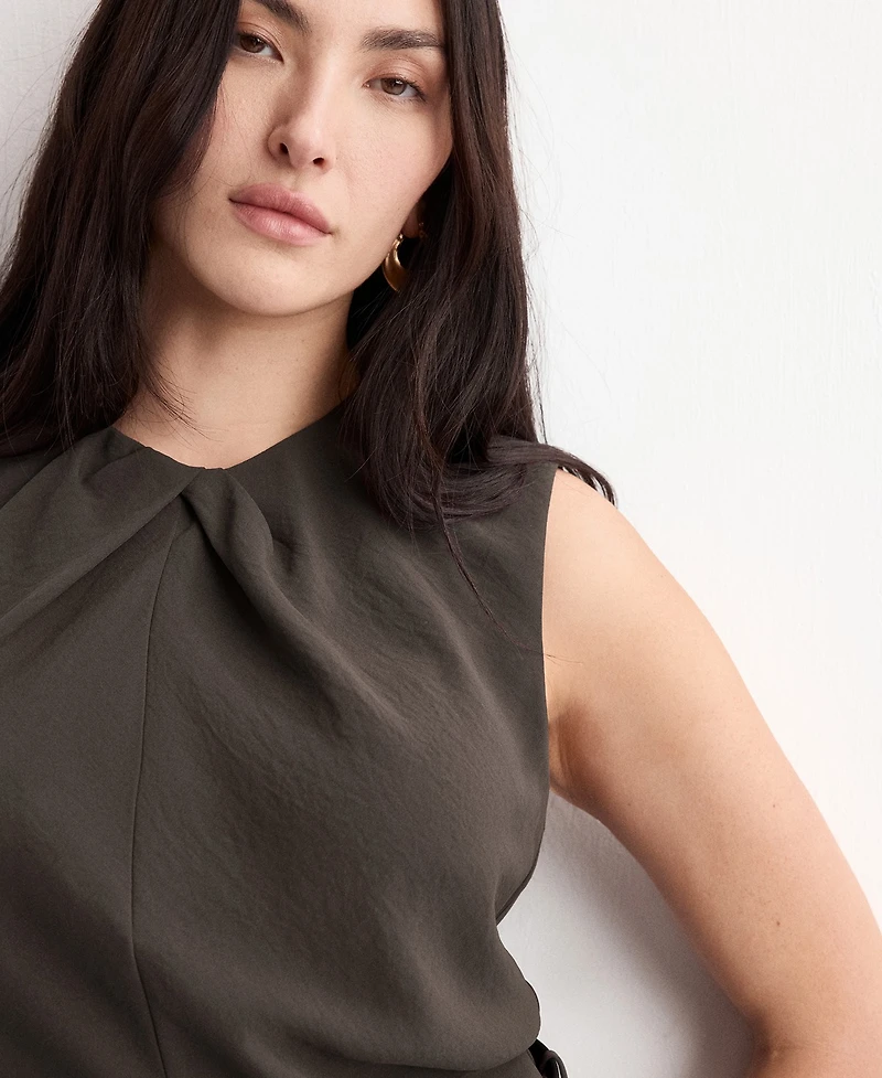 Mango Women's Draped Detail Belt Jumpsuit