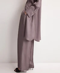 Mango Women's Straight Mid-Rise Pants