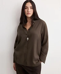 Mango Women's Straight Lyocell Shirt