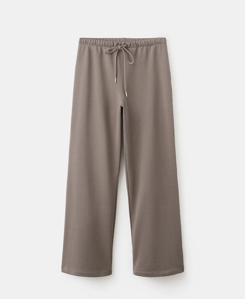 Mango Women's Elastic Waist Cotton Pants