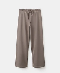 Mango Women's Elastic Waist Cotton Pants